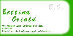 bettina oriold business card